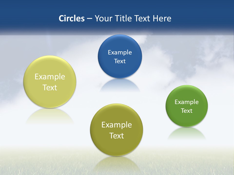 A Green Field With A Blue Sky In The Background PowerPoint Template