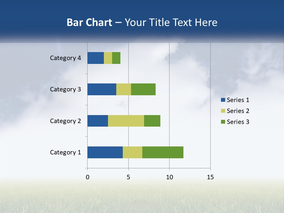 A Green Field With A Blue Sky In The Background PowerPoint Template