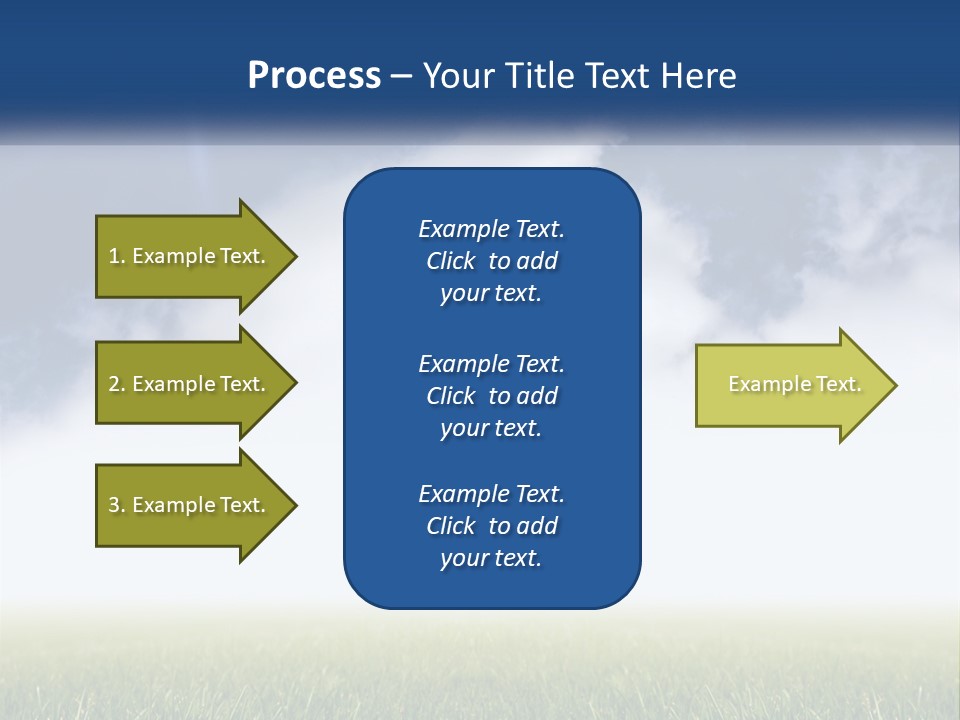 A Green Field With A Blue Sky In The Background PowerPoint Template