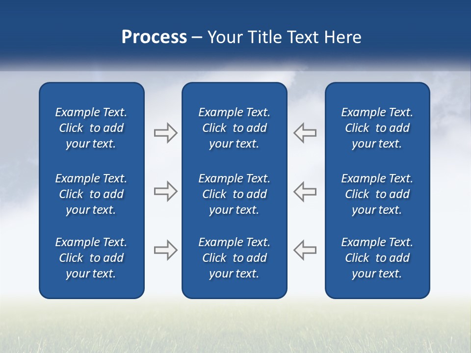 A Green Field With A Blue Sky In The Background PowerPoint Template