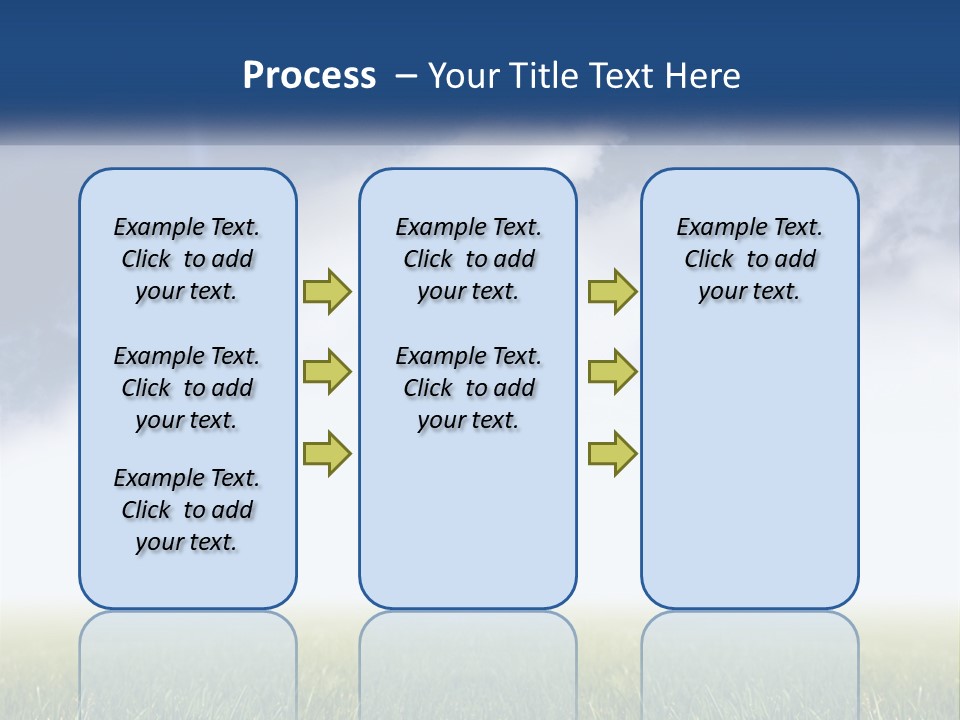 A Green Field With A Blue Sky In The Background PowerPoint Template