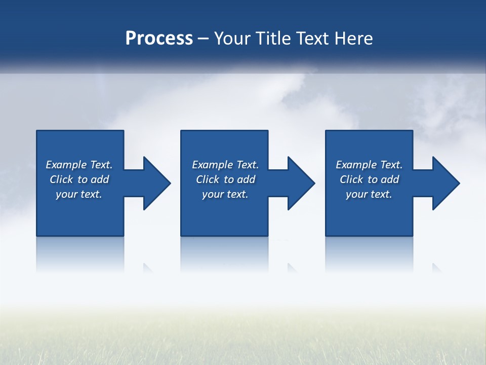 A Green Field With A Blue Sky In The Background PowerPoint Template