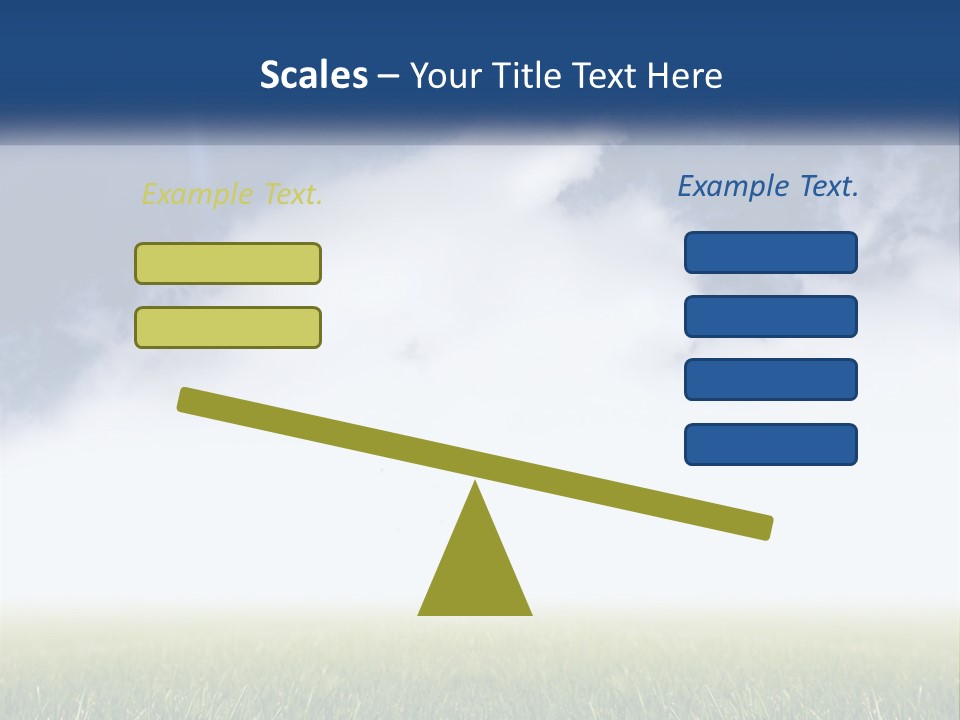 A Green Field With A Blue Sky In The Background PowerPoint Template