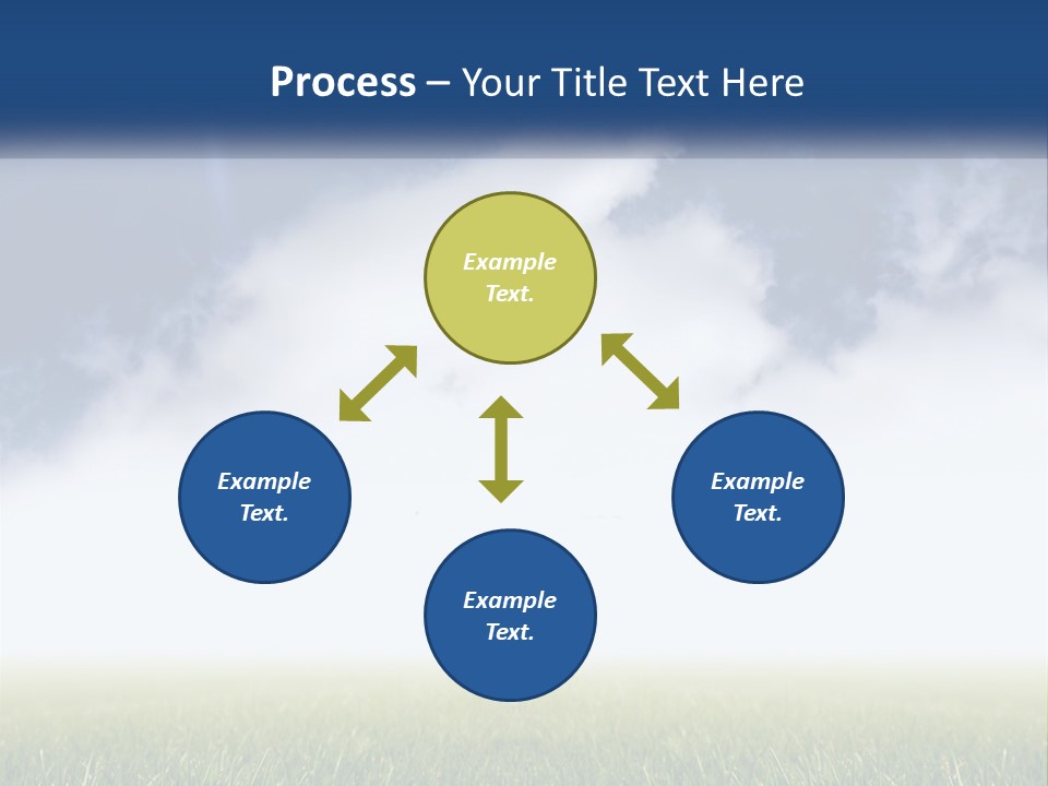 A Green Field With A Blue Sky In The Background PowerPoint Template