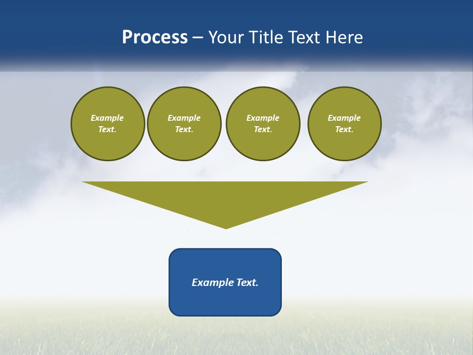 A Green Field With A Blue Sky In The Background PowerPoint Template