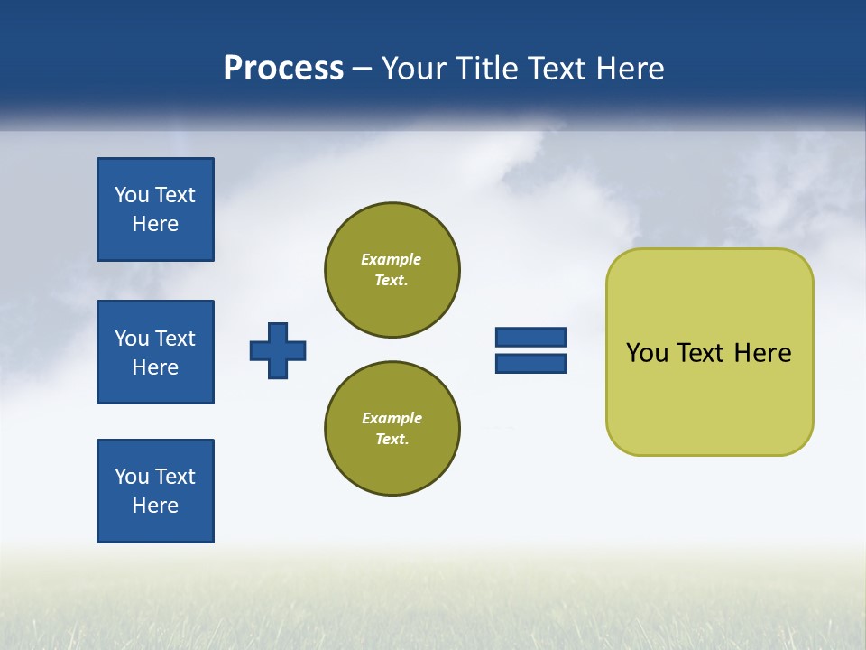 A Green Field With A Blue Sky In The Background PowerPoint Template