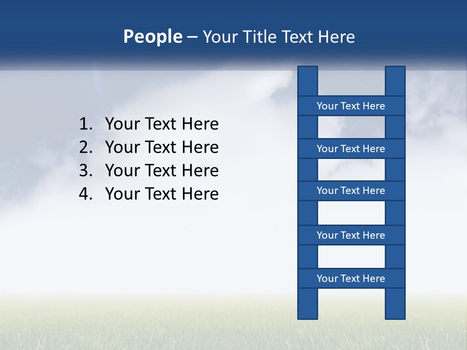 A Green Field With A Blue Sky In The Background PowerPoint Template
