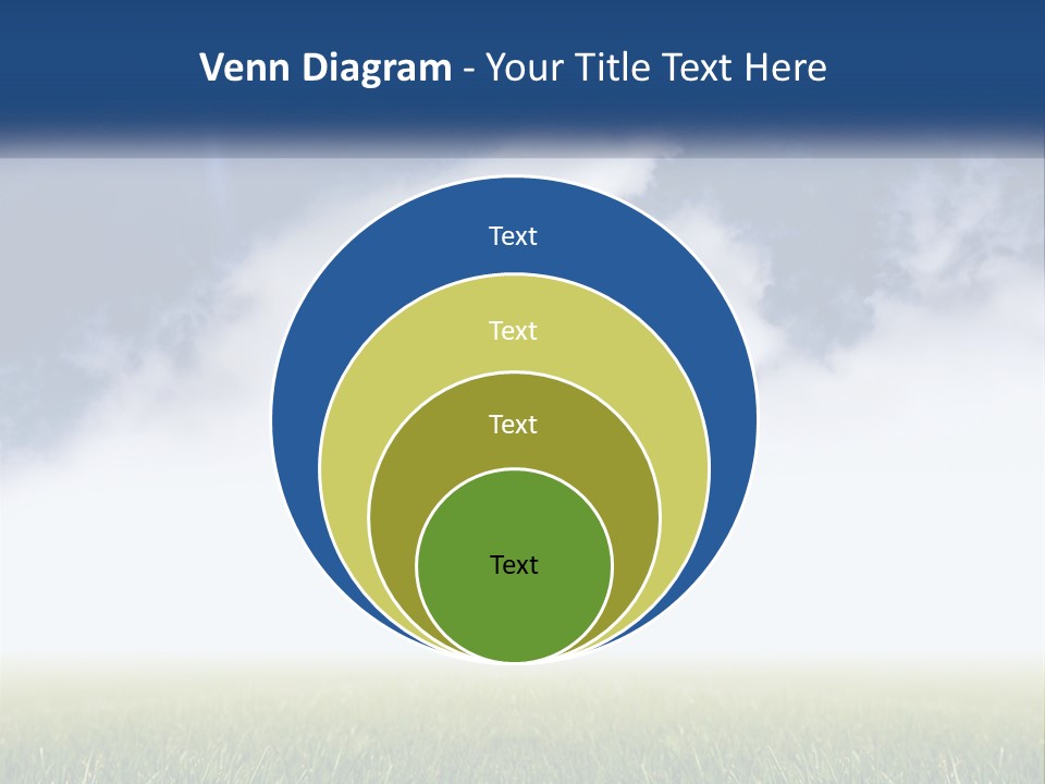 A Green Field With A Blue Sky In The Background PowerPoint Template