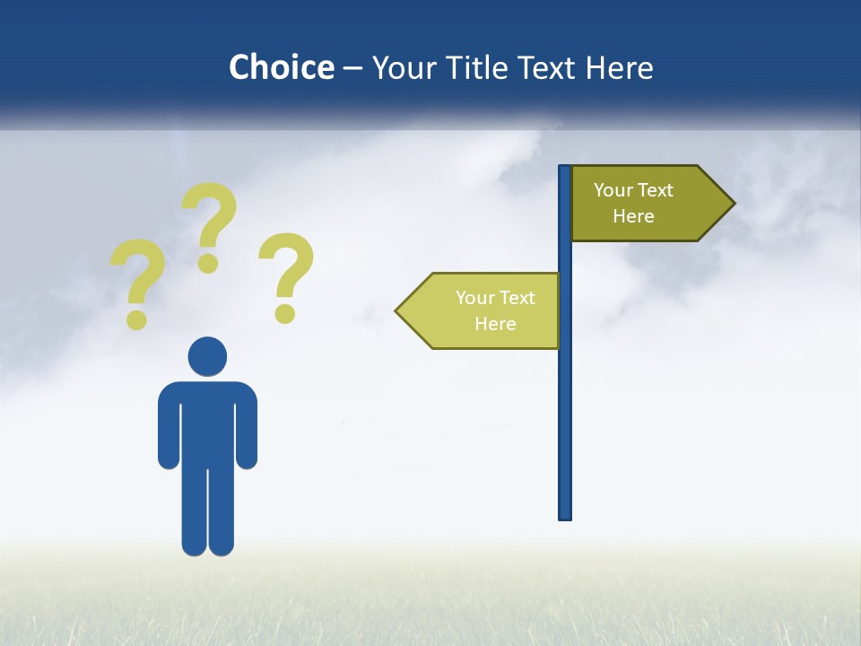 A Green Field With A Blue Sky In The Background PowerPoint Template