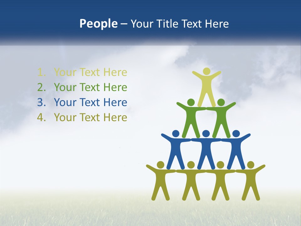 A Green Field With A Blue Sky In The Background PowerPoint Template