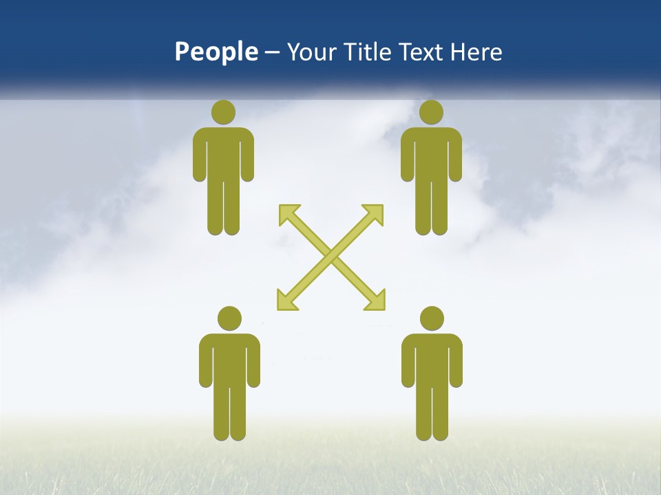 A Green Field With A Blue Sky In The Background PowerPoint Template