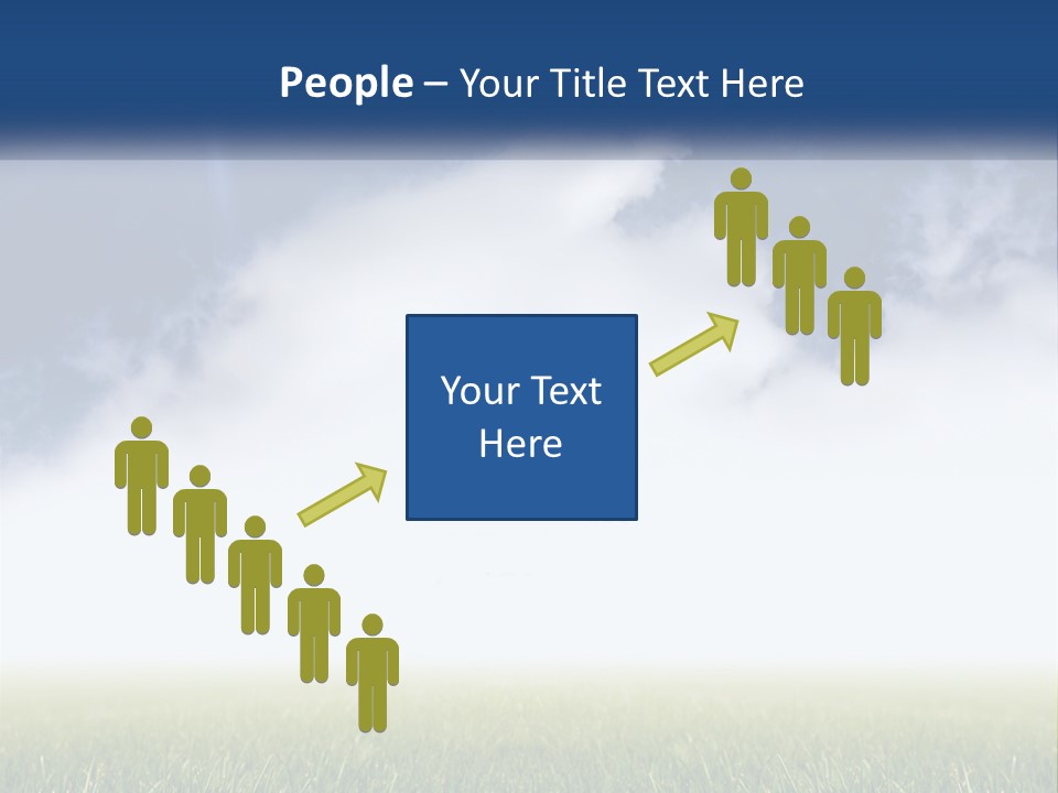 A Green Field With A Blue Sky In The Background PowerPoint Template