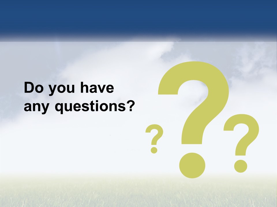 A Green Field With A Blue Sky In The Background PowerPoint Template