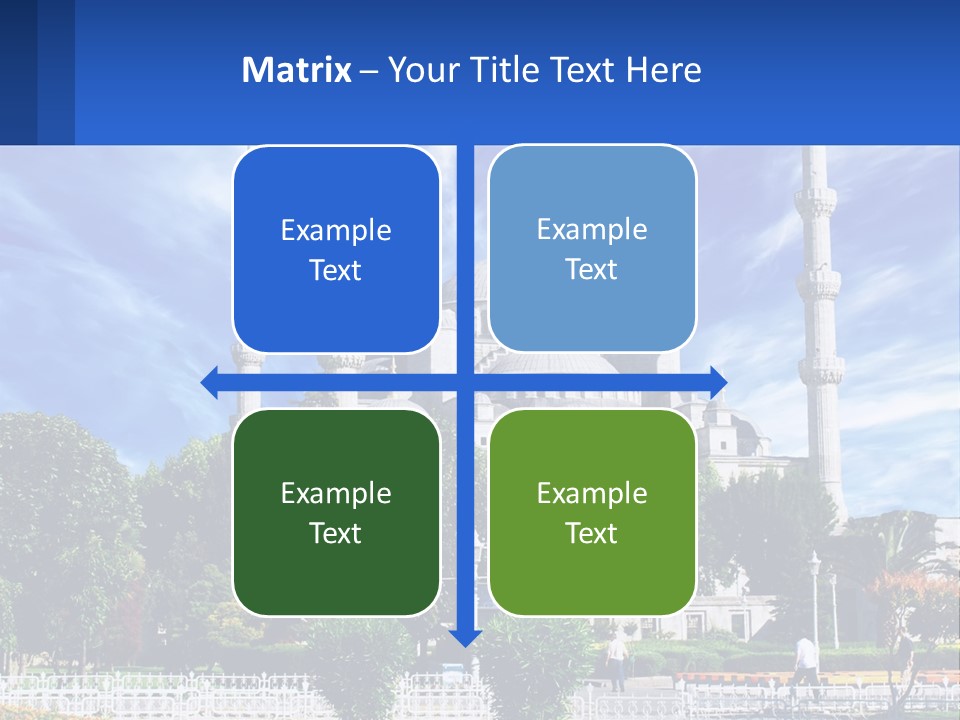 A Large White Building With A Blue Sky In The Background PowerPoint Template