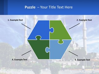 A Large White Building With A Blue Sky In The Background PowerPoint Template