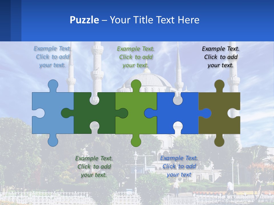 A Large White Building With A Blue Sky In The Background PowerPoint Template