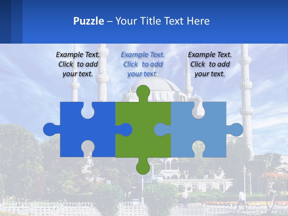 A Large White Building With A Blue Sky In The Background PowerPoint Template