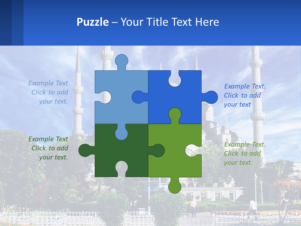 A Large White Building With A Blue Sky In The Background PowerPoint Template