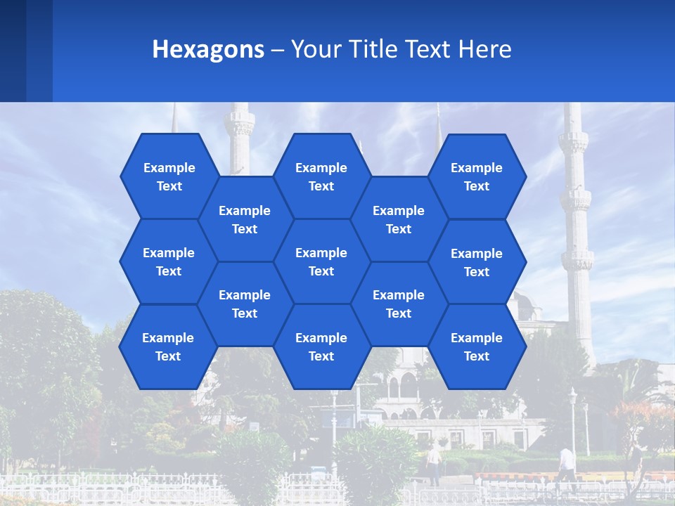 A Large White Building With A Blue Sky In The Background PowerPoint Template