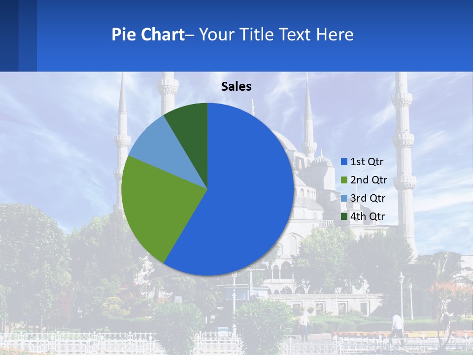 A Large White Building With A Blue Sky In The Background PowerPoint Template