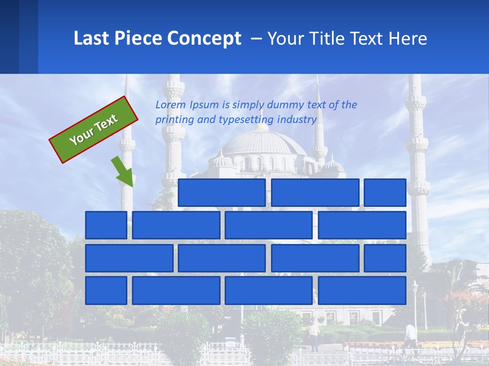 A Large White Building With A Blue Sky In The Background PowerPoint Template