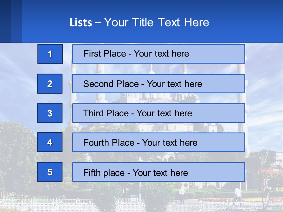 A Large White Building With A Blue Sky In The Background PowerPoint Template