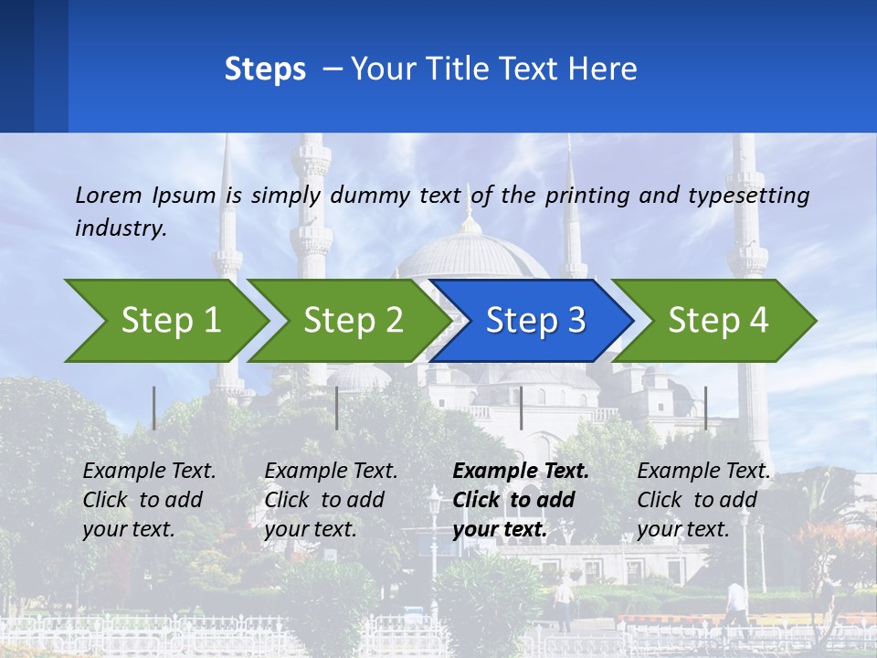 A Large White Building With A Blue Sky In The Background PowerPoint Template