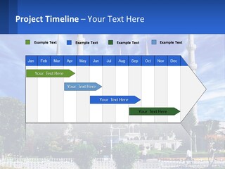 A Large White Building With A Blue Sky In The Background PowerPoint Template