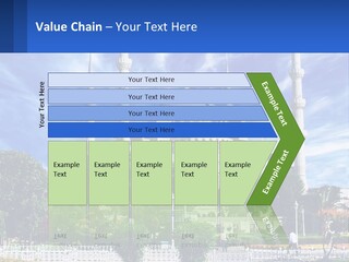 A Large White Building With A Blue Sky In The Background PowerPoint Template