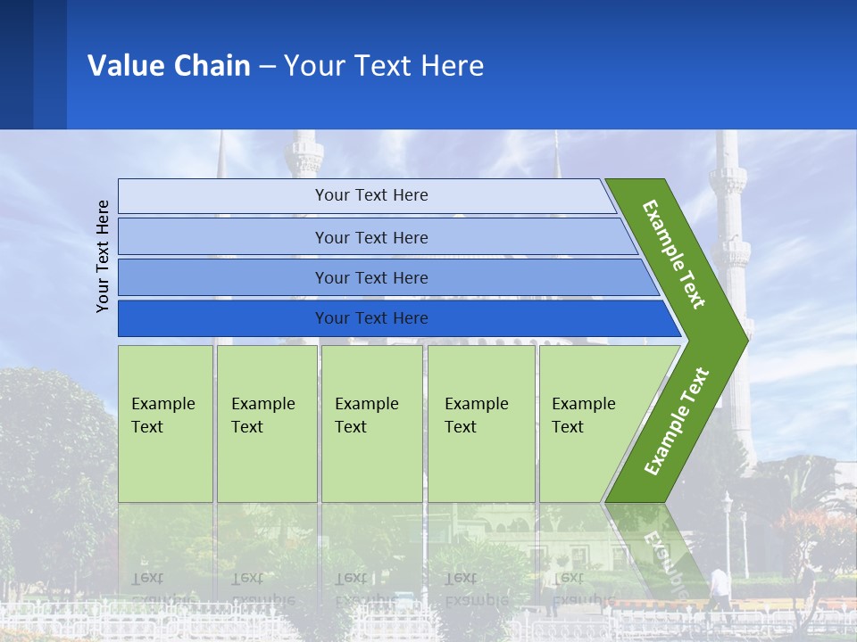 A Large White Building With A Blue Sky In The Background PowerPoint Template