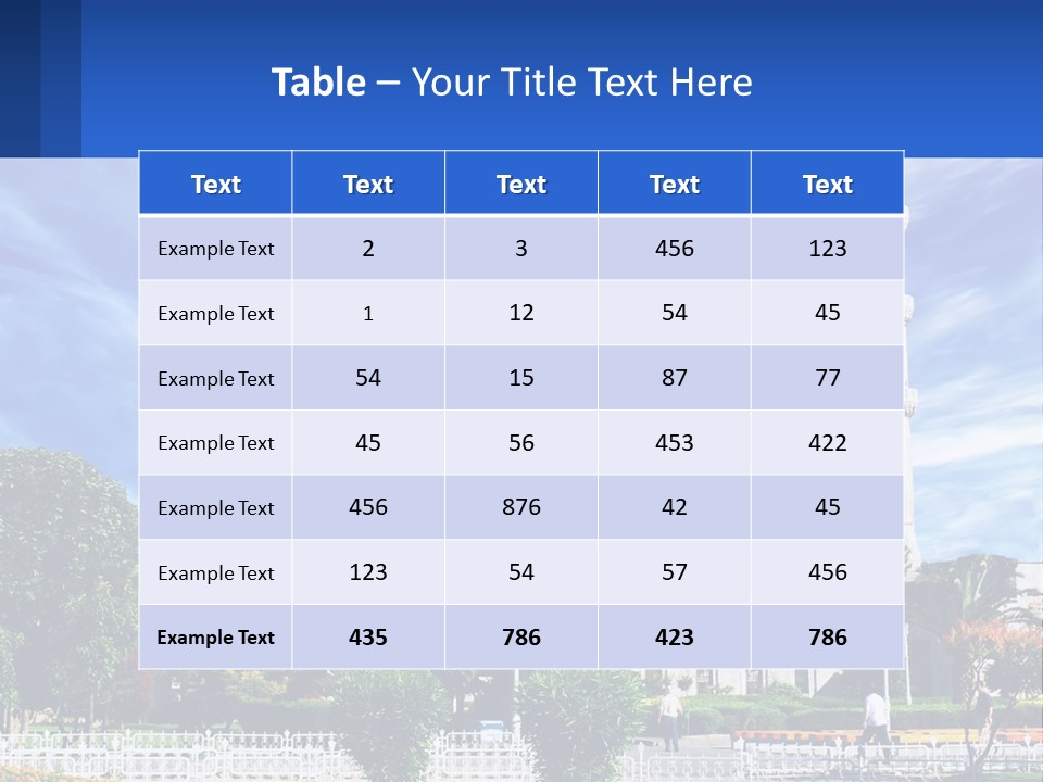 A Large White Building With A Blue Sky In The Background PowerPoint Template