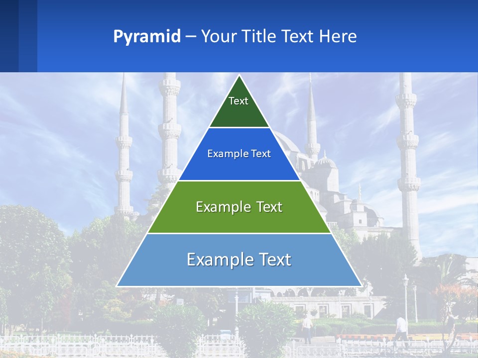 A Large White Building With A Blue Sky In The Background PowerPoint Template