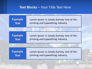 A Large White Building With A Blue Sky In The Background PowerPoint Template