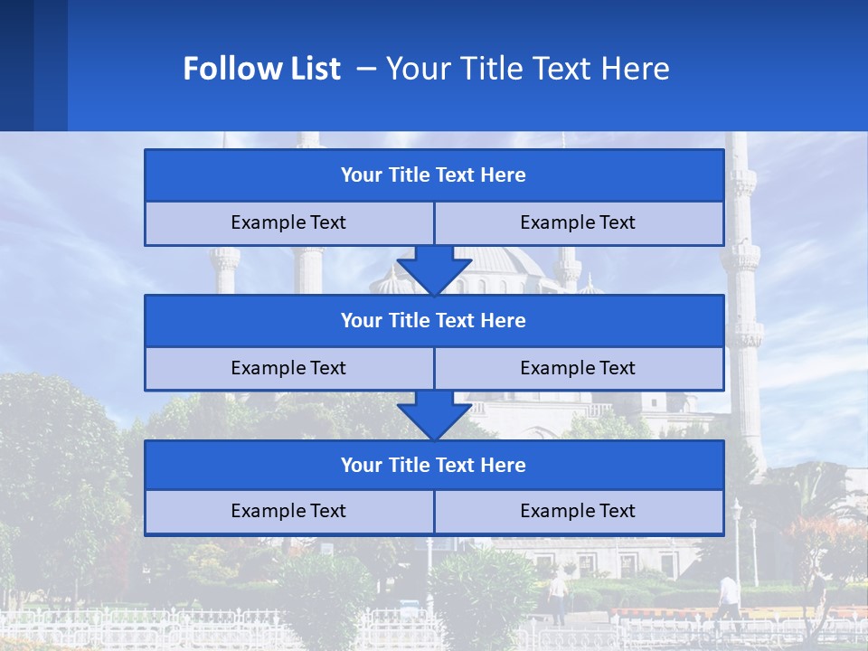 A Large White Building With A Blue Sky In The Background PowerPoint Template