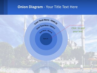 A Large White Building With A Blue Sky In The Background PowerPoint Template