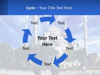 A Large White Building With A Blue Sky In The Background PowerPoint Template