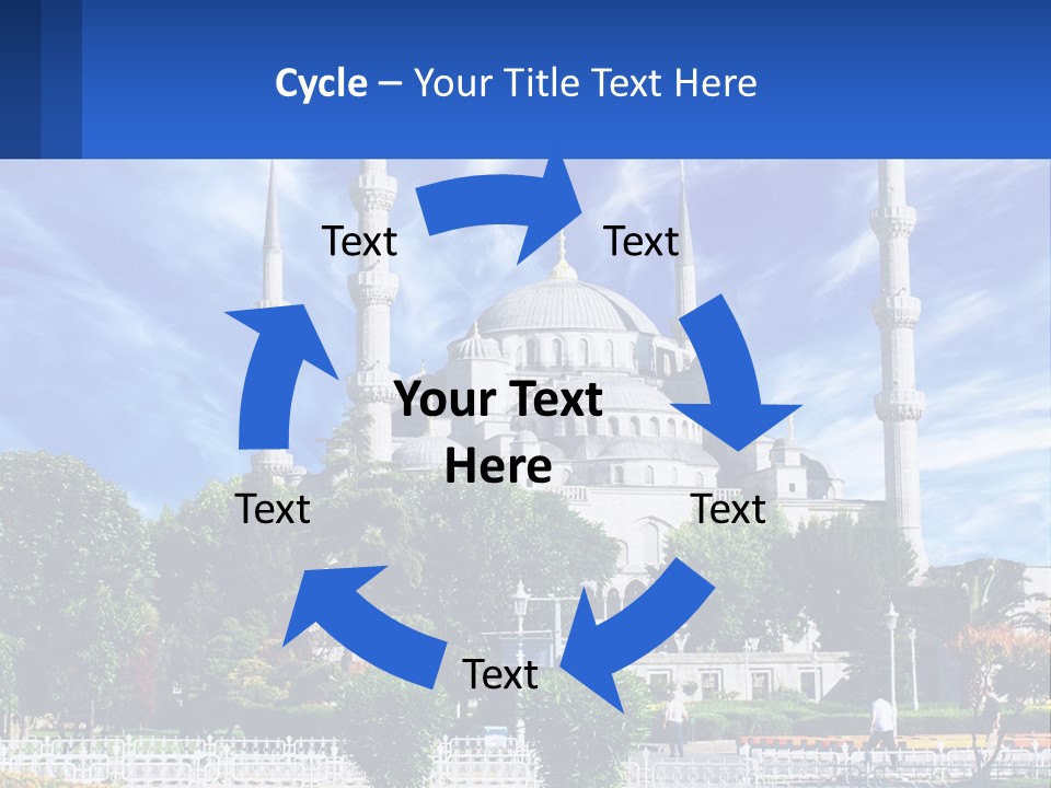 A Large White Building With A Blue Sky In The Background PowerPoint Template