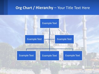 A Large White Building With A Blue Sky In The Background PowerPoint Template