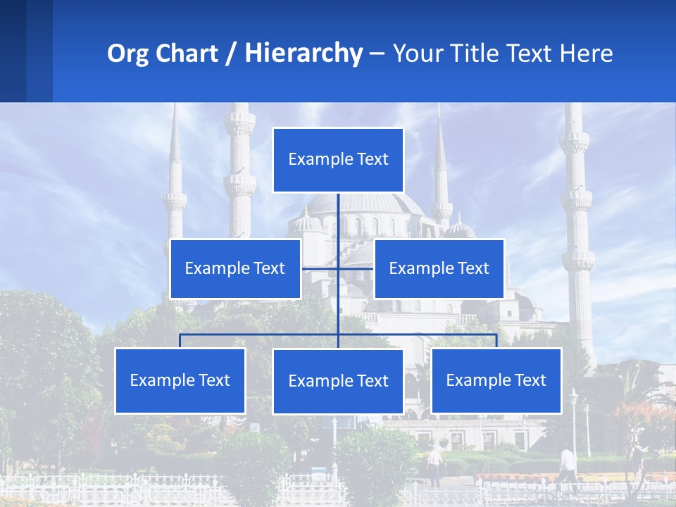 A Large White Building With A Blue Sky In The Background PowerPoint Template