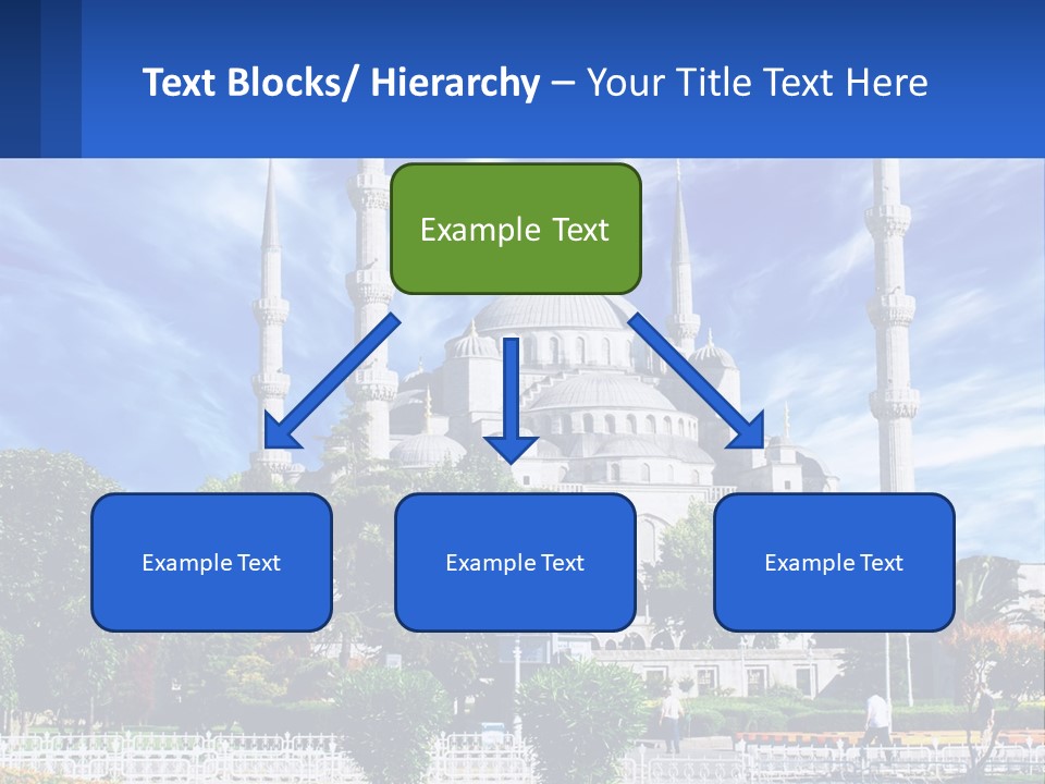 A Large White Building With A Blue Sky In The Background PowerPoint Template