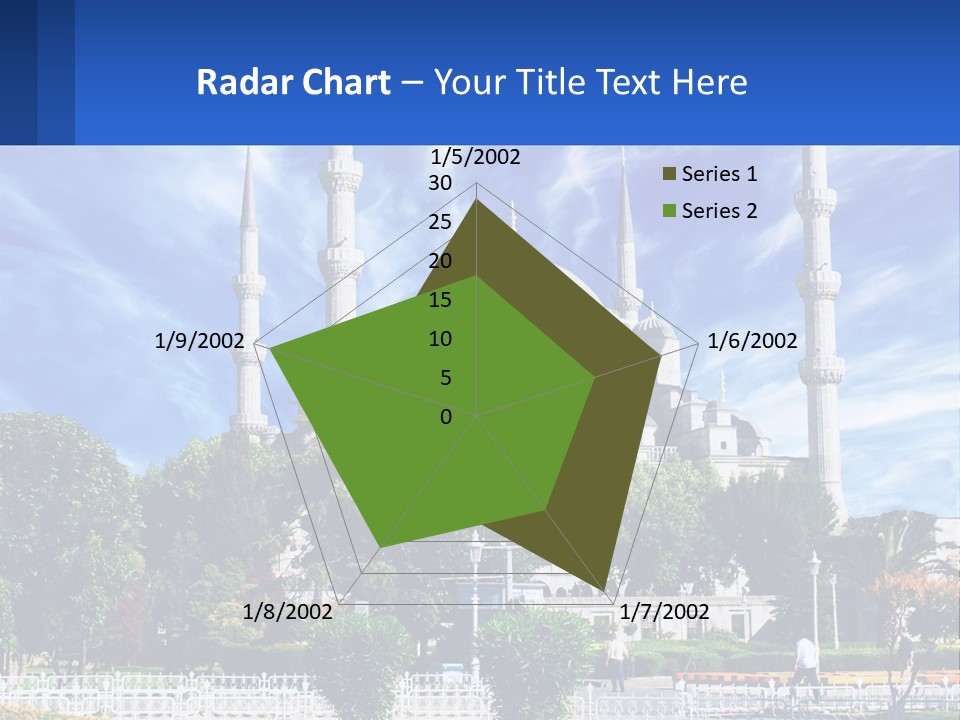 A Large White Building With A Blue Sky In The Background PowerPoint Template