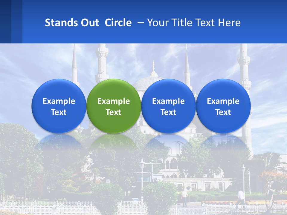 A Large White Building With A Blue Sky In The Background PowerPoint Template