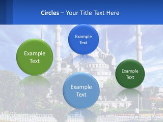 A Large White Building With A Blue Sky In The Background PowerPoint Template