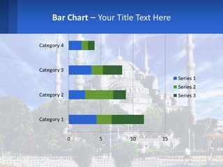 A Large White Building With A Blue Sky In The Background PowerPoint Template