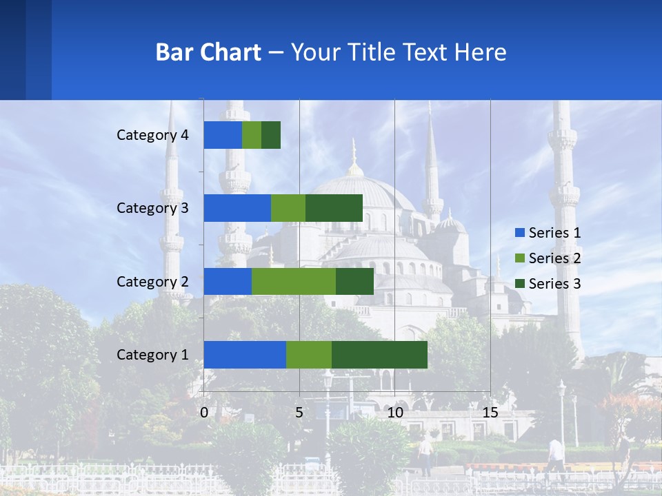 A Large White Building With A Blue Sky In The Background PowerPoint Template