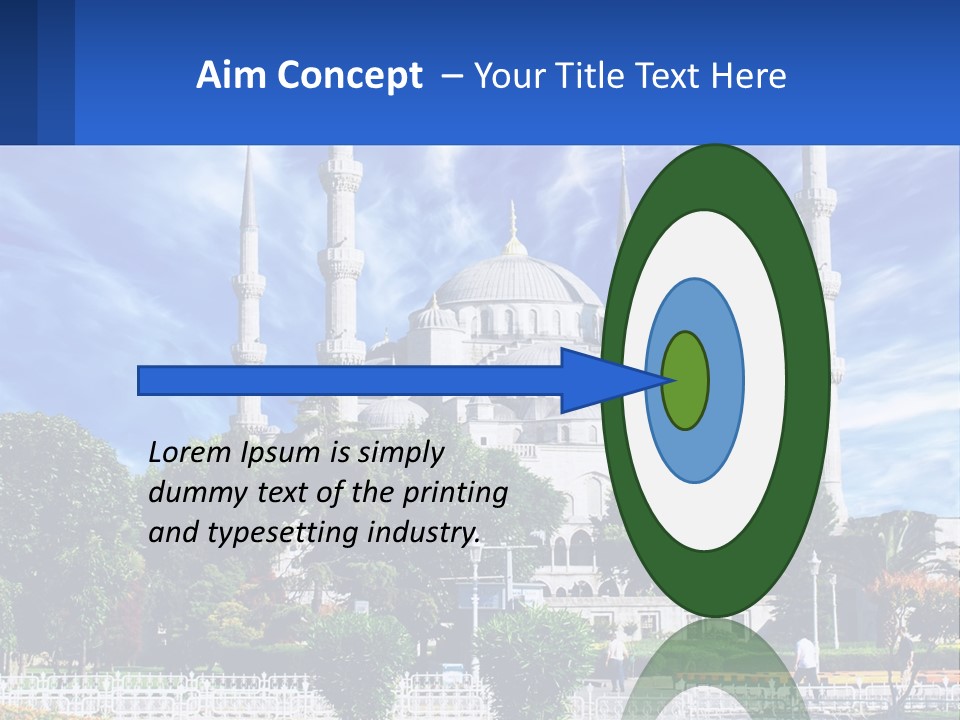 A Large White Building With A Blue Sky In The Background PowerPoint Template