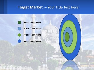 A Large White Building With A Blue Sky In The Background PowerPoint Template