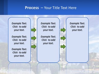 A Large White Building With A Blue Sky In The Background PowerPoint Template