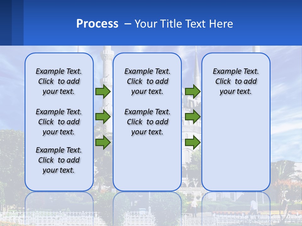 A Large White Building With A Blue Sky In The Background PowerPoint Template