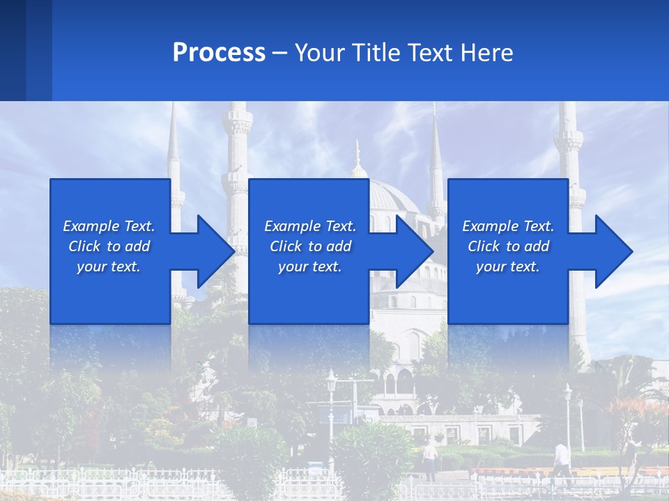 A Large White Building With A Blue Sky In The Background PowerPoint Template